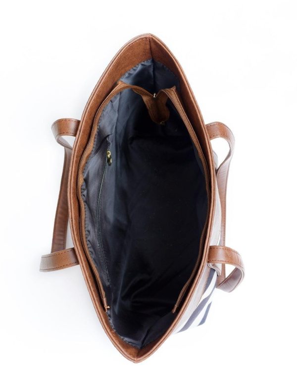 Leather Printed Tote Bag