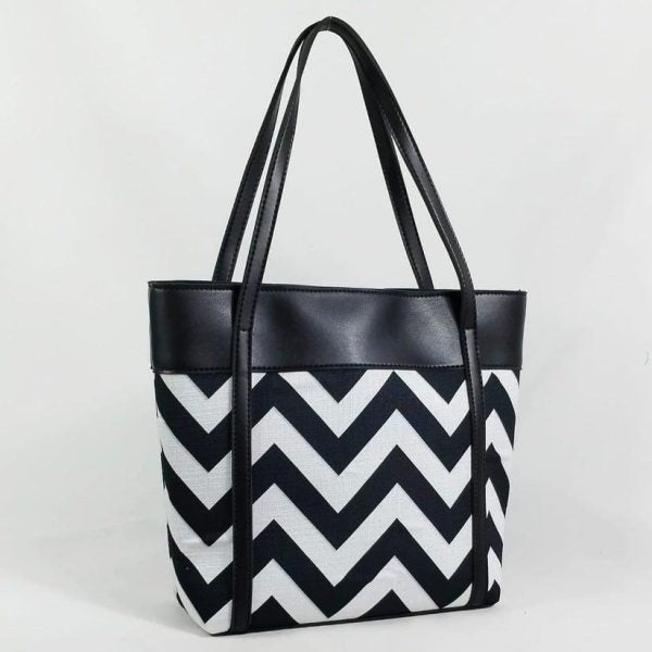 Leather Printed Tote Bag
