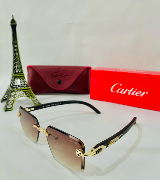 Lmamba 3076 Luxury Brand Designer Gold Cheetah Sunglasses