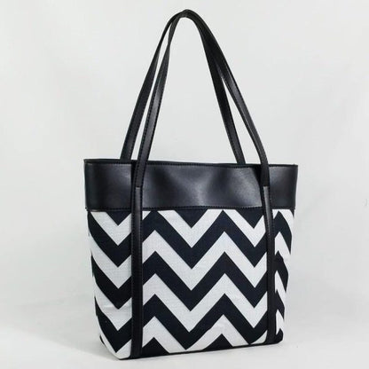 Leather Printed Tote Bag